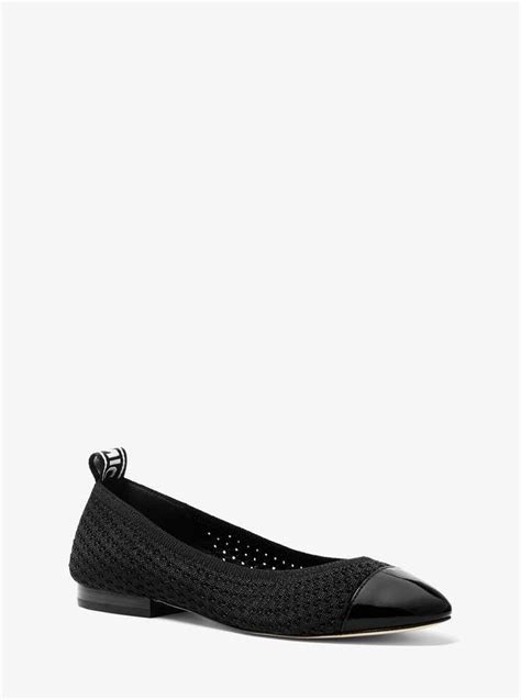 michael michael kors vicky logo tape knit ballet flat|Michael Michael Kors Black Vicky Logo Tape Knit Ballet Flat.